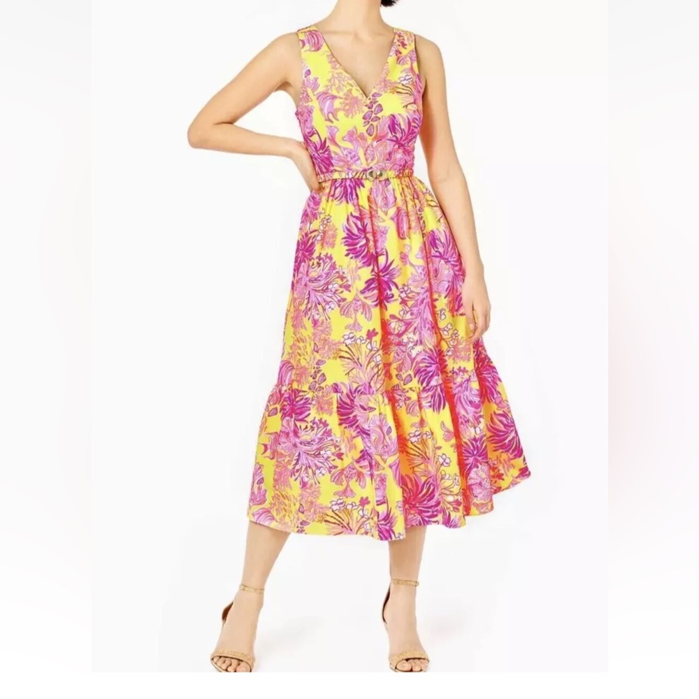 Lilly Pulitzer a-line Bri midi dress, size 10